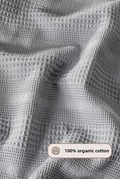 Elart Melany Pike Double Size 100% Cotton (200X220 cm) Gray