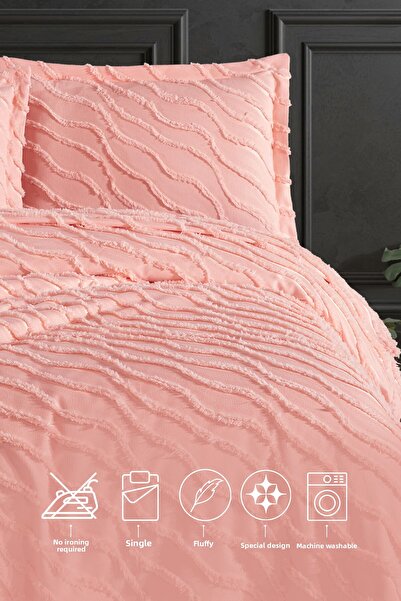 Elart Verona Bedspread Single (180X240 cm) Salmon