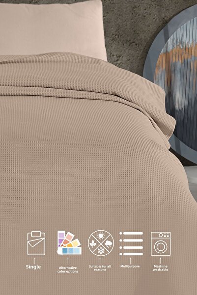 Elart Pan Dora Multi-Purpose Bedspread Single (160X220 cm) Beige