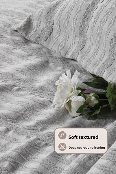 Elart Pera Bedspread Set Double (240X250 cm) Gray