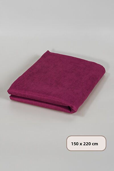 Elart Soft Velvet Tablecloth Rectangular (150X220 cm) Cherry