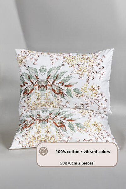 Elart E Vony Pillowcase 100% Cotton 2 Pieces (50X70 cm) Green