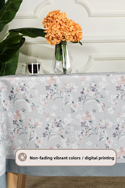 Elart Floret Tablecloth Digital Printed (160X220 cm) Green