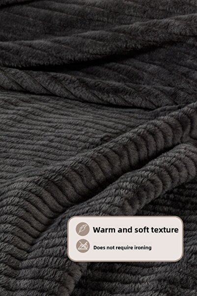 Elart Anna Blanket Double Size Wellsoft (180X220 cm) Anthracite