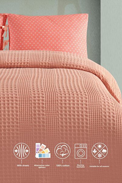 Elart Silvia Pike Set Double (220X240 cm) Salmon