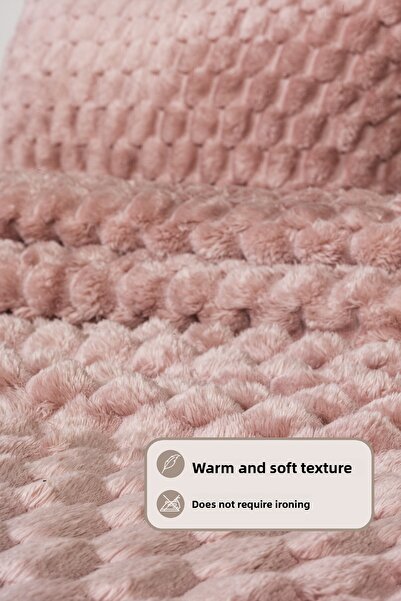 Elart Polen Blanket Set Double Size Wellsoft 3 Pieces (230X250 cm) Dusty Rose