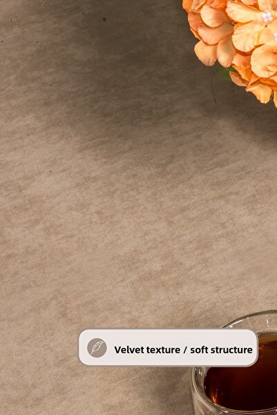 Elart Soft Velvet Tablecloth Rectangular (150X220 cm) Mink