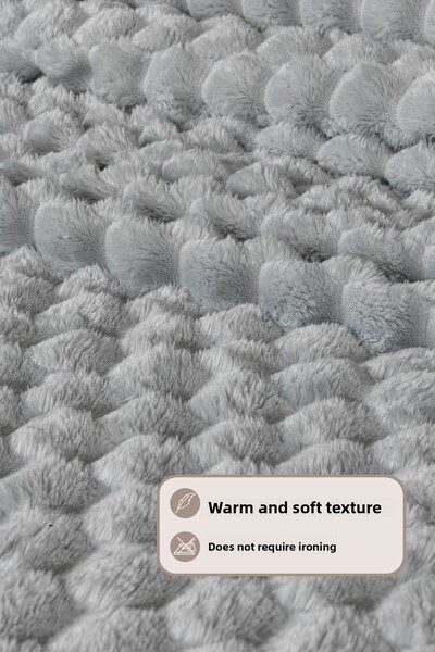 Elart Polen Blanket Set Single Wellsoft 2 Pieces (180X240 cm) Gray