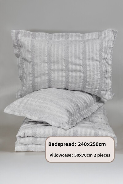Elart Pera Bedspread Set Double (240X250 cm) Gray