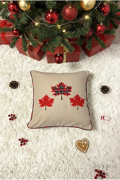 FH finehome Plaid Three Leaf Throw Pillow Cover 45X45