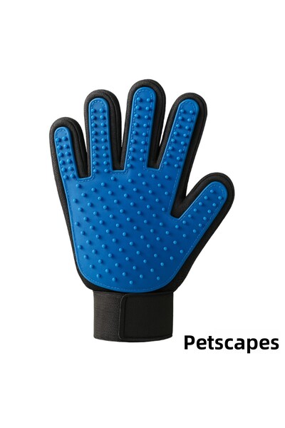 Petscape Hair Removal Glove Massage and Grooming Glove for Cats and Dogs
