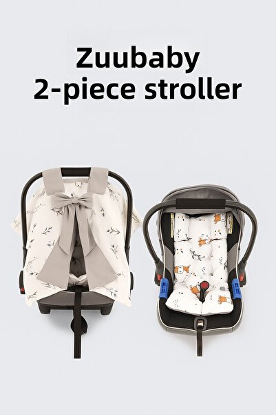 Zuu Baby Stroller Cover Set of 2 | Baby Stroller Cover + Orthopedic Lumbar Support Cushion