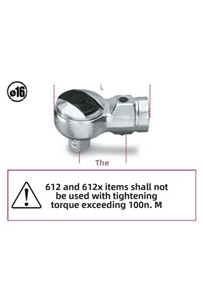 Beta 612X Torque Wrench Socket 1/2''