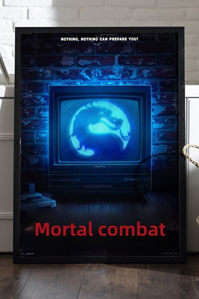 Duvarda Αφίσα Mortal Kombat με μαύρο ξύλινο πλαίσιο, διακοσμητικός πίνακας το...