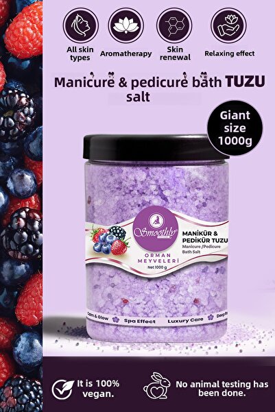 Smoothly Natural Manicure-Pedicure and Bath Salt – Spa Effect Care Salt 1000 Gr. Giant Size