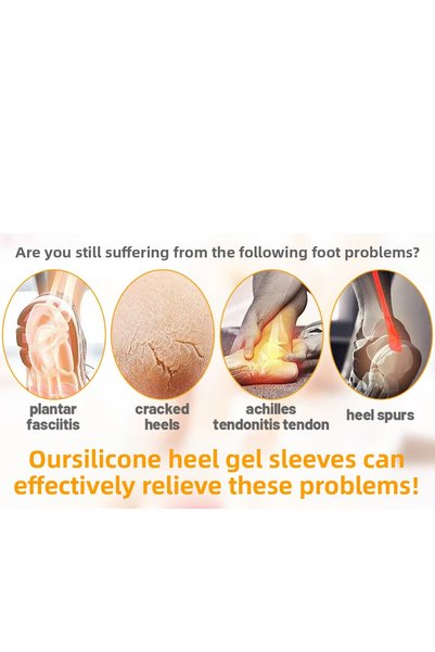 Mawrond White Color Silicone,Heel Moisturizer,Heel Spur Pain and Anti-Crack,Heel Protector(1 Pair)