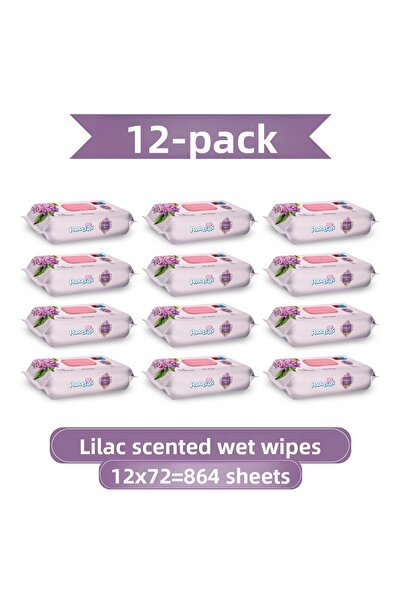 Paddlers مناديل مبللة برائحة الليلك 864 منديل (12×72) - علبة