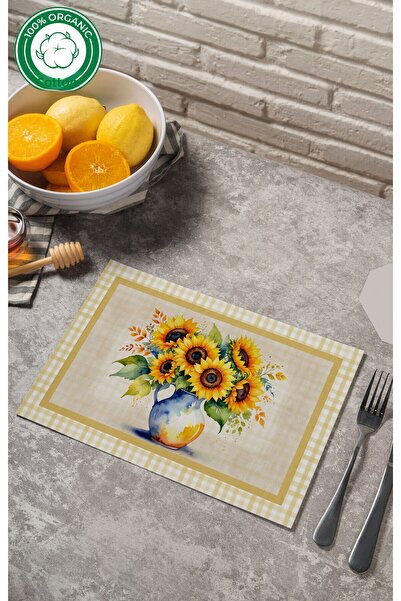 MOSHEYA HOME مفرش طاولة مصنوع من قماش بنما 100% قطن، مقاس 40×60 سم، مفرش طاول...