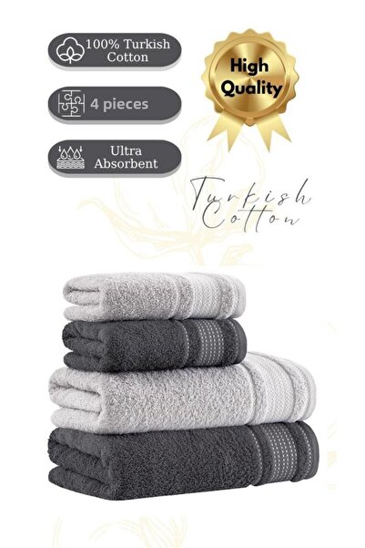 Karna Home Premium 4-Piece Towel Set Spruce 50X90/70X140 cm