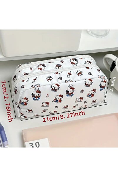 GlassySKY Hello Kitty Pencil Case - Cute Large Capacity School Pencil Holder for Girls