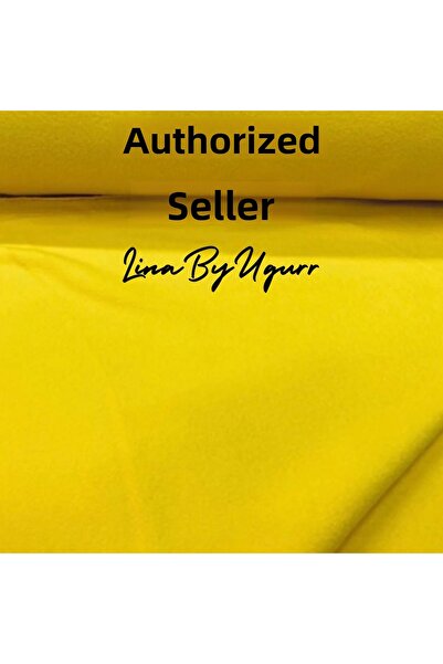 LinaByUgurr Κίτρινο ύφασμα Universal Quality που δεν ραφίζει, χοντρό φλις, πλ...