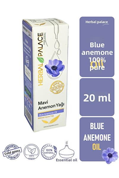 Herbal Palace زيت الأنيمون الأزرق العطري 100% نقي وطبيعي (زيت الأنيمون الأزرق) 20 مل