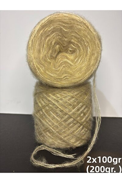 Ana&Kuzusu İplik Cremă, cafea cu lapte, moher fin, sclipici auriu (4 straturi...