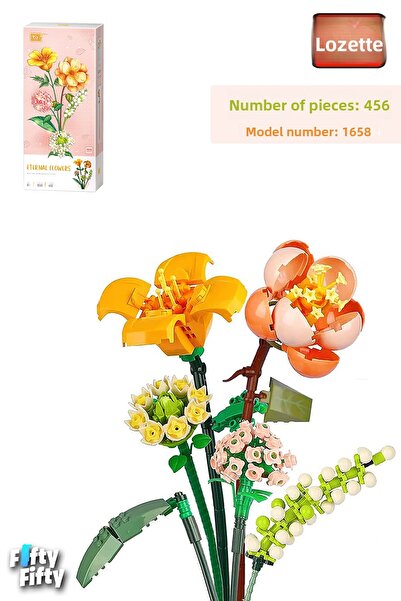 Loz Decorative and Collectible Flower Bouquet 456 Pieces Flower Model Building Kit Fflz-1658
