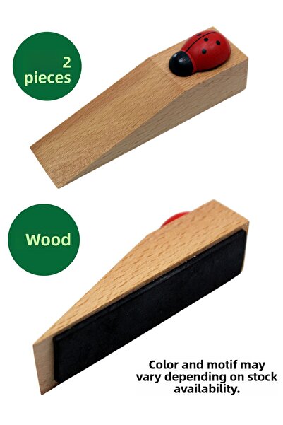 eneci 2 BUC. MATERIAL DIN LEMN MODELAT OPRIȚĂ DE UȘĂ SUPORT DE SUB UȘĂ 11 CM