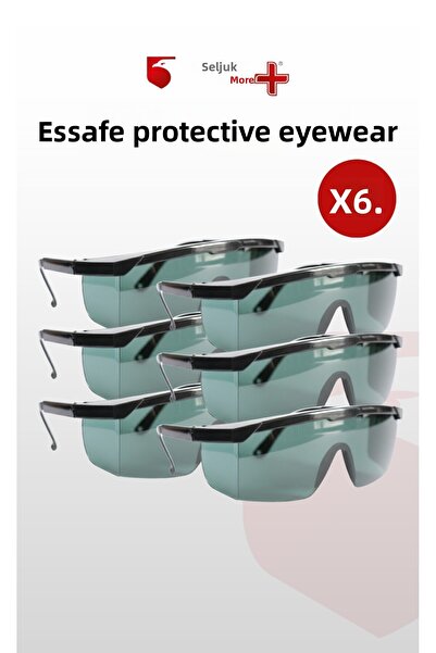 Essafe 1100 6-Pack Work Safety Glasses – Protective Against Impact, Dust, and...