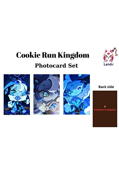 Hara Company Cookie Run Kingdom Game Shadow Milk Cookie Game Set de carduri foto / Card de colecție v1 (3 bucăți)