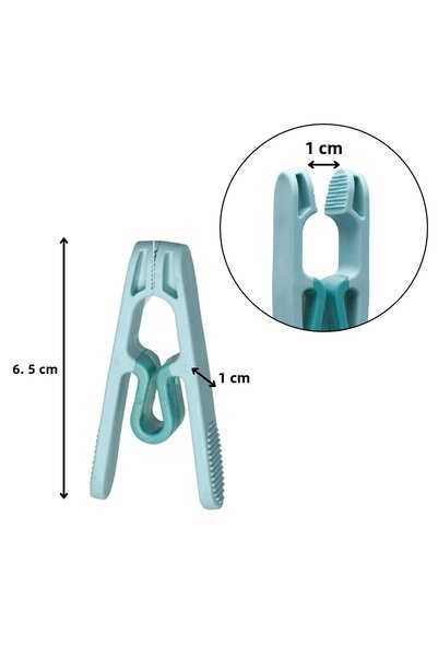 Makker Home 40-Piece Premium Plastic Springless Clothespins, Unbreakable Clothespins, Laundry Clothespins, Springless Clothespins, Bag Clips
