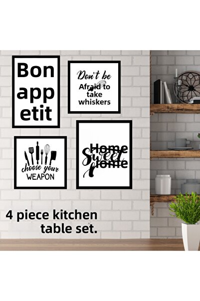 HippoDeco Σετ ζωγραφικής τοίχου MDF με θέμα την κουζίνα – 20x20 20x25 20x30 Μ...