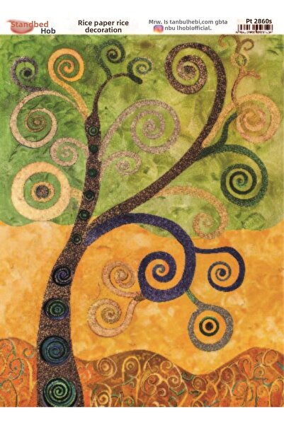 İstanbul Hobi ورق ديكور نحاسي 30×42 سم PT-2860 لف الورق على شكل شجرة