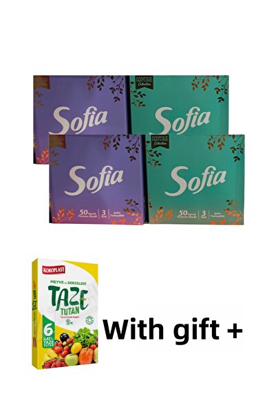 KMS HOME مناديل صوفيا المبللة 50 قطعة × 4 عبوات