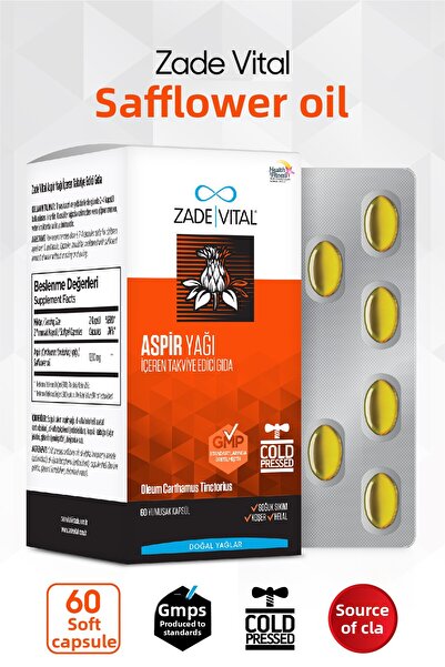 Zade Vital Safflower Oil 60 Soft Capsules
