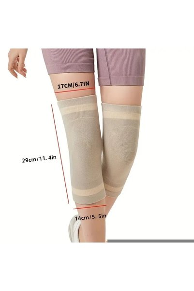 ORGANICYOU Yangzhou 2-Pack Thickened Warm Knee Compression Sleeves - Soft & Comfortable Knee Brace