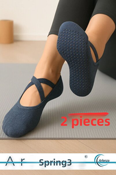 Jusmart 2 bucăți șosete de damă bleumarin balerini ◆   bumbac bucăți antialun...