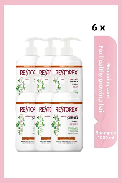 Restorex Șampon 1000 ml pentru păr uscat și deteriorat x 6 bucăți