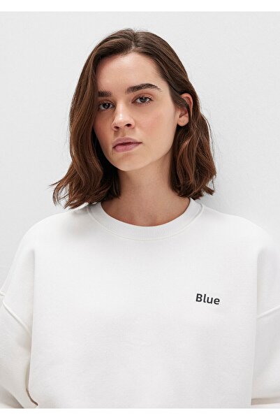 Mavi Logo Printed Ecru Sweatshirt 1S10490-70057