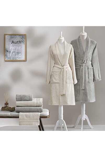Taç Shine Bamboo Classic Family Set Cream Stone