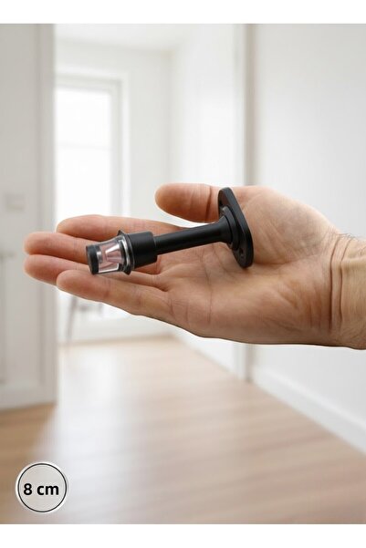 MH MiniHediye Door Handle Stopper Buffer Stopper Holder Grip Plastic Matte Black Stop Silicone 8 cm