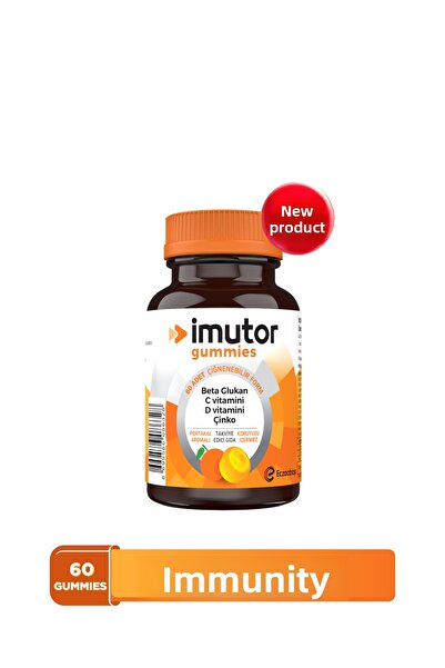 Imutor Gummies 60 Chewable Form – Immune – Family Size Use – Beta Glucan, Vitamin C, Vitamin D, Zinc