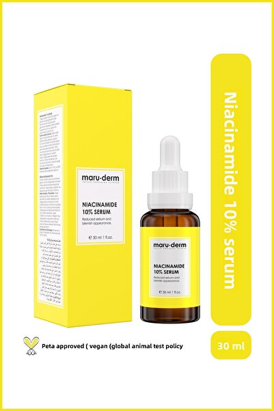 Maru.Derm نياسيناميد 10% + حمض الهيالورونيك + مصل بانثينول للعناية بالبشرة 30 مل