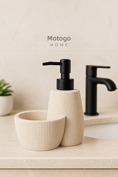 Mottogo Polyresin Textured Liquid Soap Dispenser