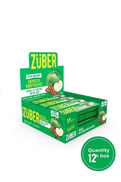 Züber بار فواكه بالتفاح والقرفة 40 جرام × 12 قطعة