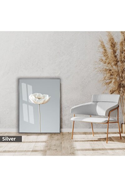 Harikabirev Hari̇kabi̇rev | Soft |   White Flower Patterned Model | Framed Gl...