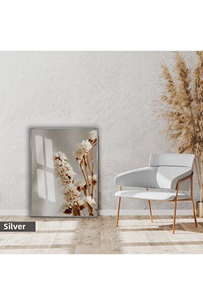 Harikabirev |   Soft |   Cream-Brown Dry Flower Model |   Framed Glass Table ...