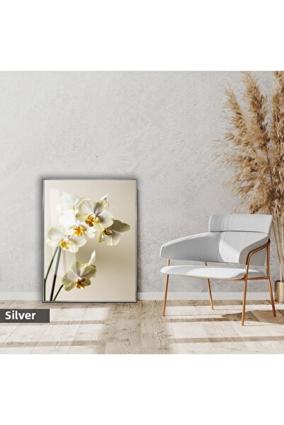 Harikabirev Hari̇kabi̇rev | Soft | Yellow-White Orchid Model | Framed Glass T...