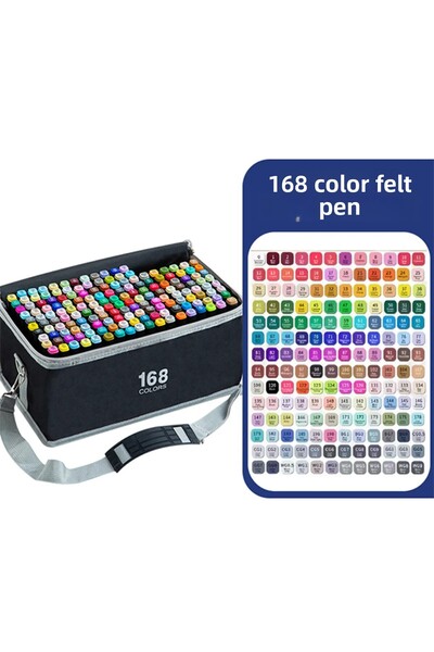 SPORMEN 168 قطعة من أقلام التحديد الملونة ذات الرأس المزدوج السميك/الرفيع، مج...